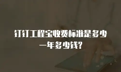 钉钉工程宝收费标准是多少一年多少钱？
