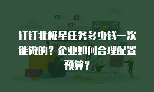 钉钉北极星任务多少钱一次能做的？企业如何合理配置预算？