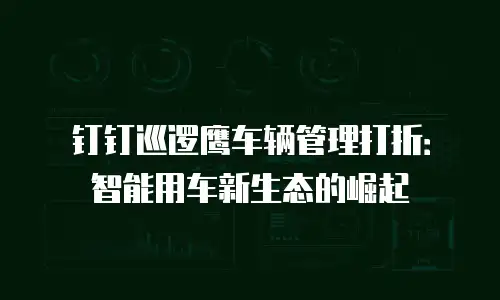 钉钉巡逻鹰车辆管理打折：智能用车新生态的崛起