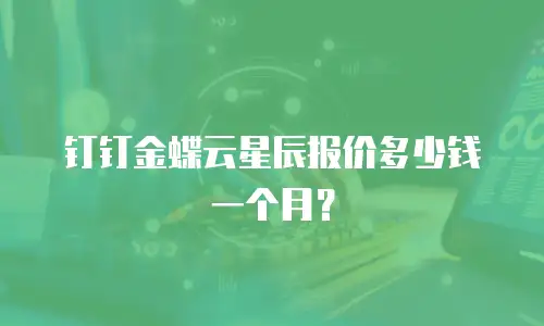 钉钉金蝶云星辰报价多少钱一个月？
