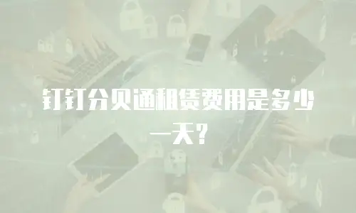 钉钉分贝通租赁费用是多少一天？