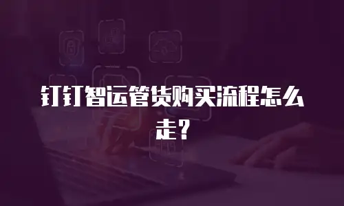 钉钉智运管货购买流程怎么走？