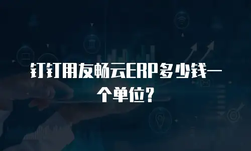 钉钉用友畅云ERP多少钱一个单位？