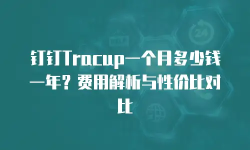 钉钉Tracup一个月多少钱一年？费用解析与性价比对比