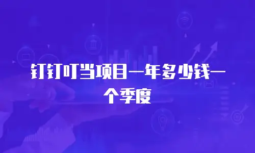 钉钉叮当项目一年多少钱一个季度