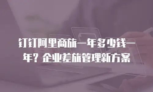 钉钉阿里商旅一年多少钱一年？企业差旅管理新方案