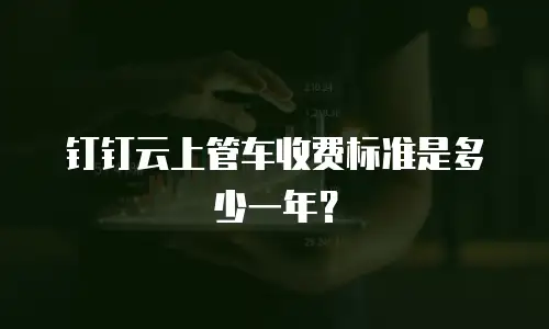 钉钉云上管车收费标准是多少一年？