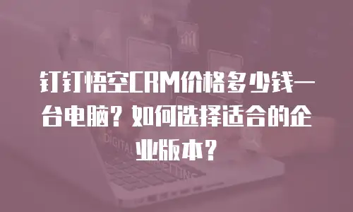 钉钉悟空CRM价格多少钱一台电脑？如何选择适合的企业版本？