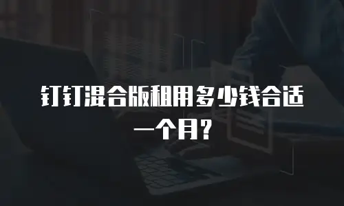 钉钉混合版租用多少钱合适一个月？