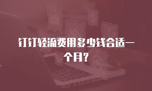 钉钉轻流费用多少钱合适一个月？
