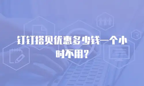 钉钉搭贝优惠多少钱一个小时不用？