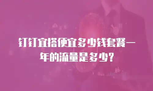 钉钉宜搭便宜多少钱套餐一年的流量是多少？