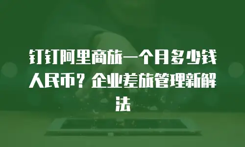 钉钉阿里商旅一个月多少钱人民币？企业差旅管理新解法
