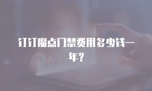 钉钉魔点门禁费用多少钱一年？