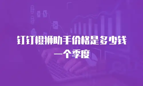 钉钉橙狮助手价格是多少钱一个季度