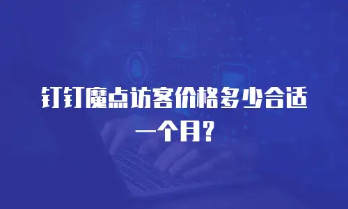 钉钉魔点访客价格多少合适一个月？