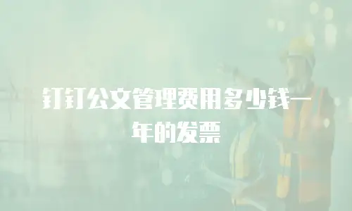 钉钉公文管理费用多少钱一年的发票