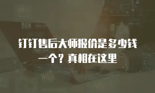 钉钉售后大师报价是多少钱一个？真相在这里