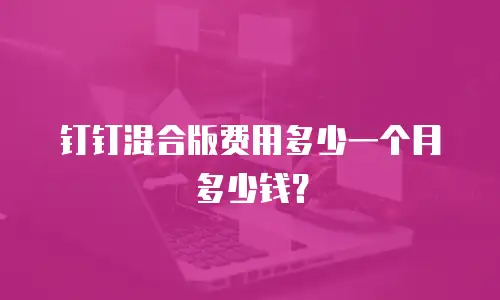 钉钉混合版费用多少一个月多少钱？