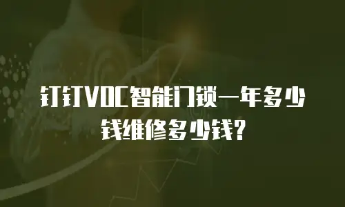 钉钉VOC智能门锁一年多少钱维修多少钱？