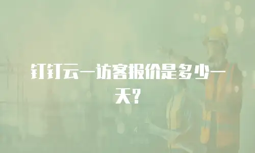 钉钉云一访客报价是多少一天？