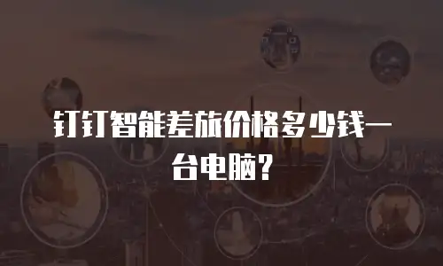 钉钉智能差旅价格多少钱一台电脑？