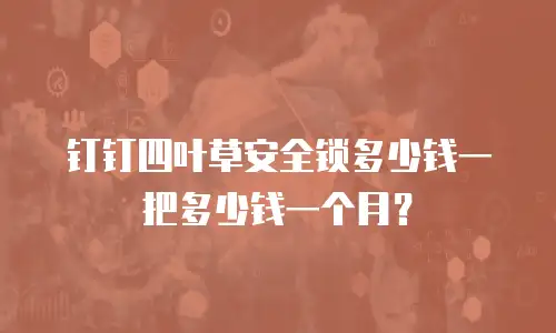 钉钉四叶草安全锁多少钱一把多少钱一个月？