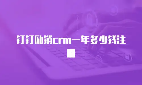 钉钉励销crm一年多少钱注册
