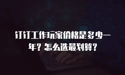 钉钉工作玩家价格是多少一年？怎么选最划算？