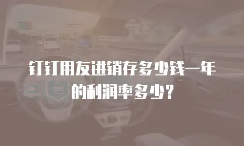 钉钉用友进销存多少钱一年的利润率多少？