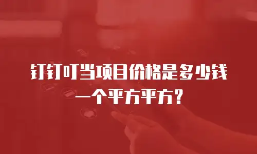 钉钉叮当项目价格是多少钱一个平方平方？