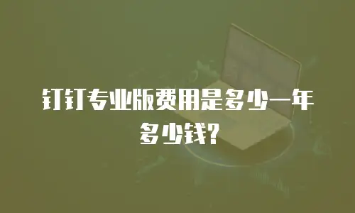 钉钉专业版费用是多少一年多少钱？