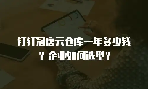 钉钉冠唐云仓库一年多少钱？企业如何选型？