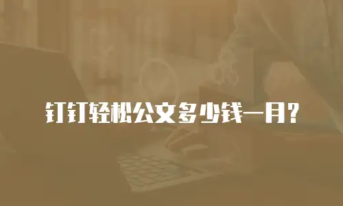钉钉轻松公文多少钱一月？