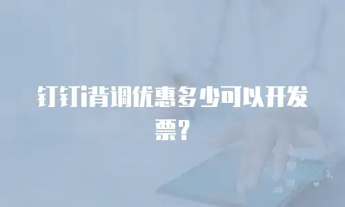 钉钉i背调优惠多少可以开发票？