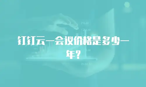 钉钉云一会议价格是多少一年？