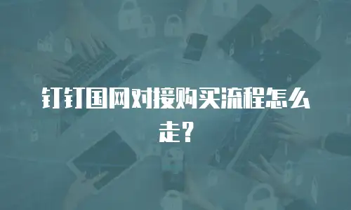 钉钉国网对接购买流程怎么走？