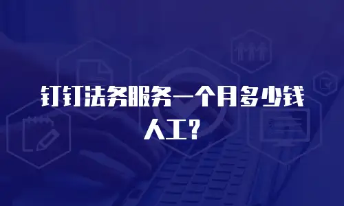 钉钉法务服务一个月多少钱人工？