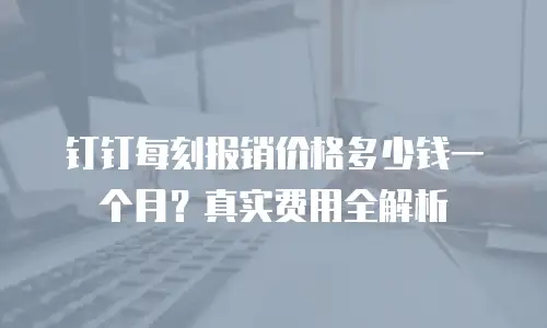 钉钉每刻报销价格多少钱一个月？真实费用全解析