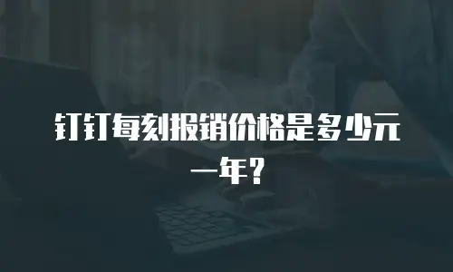 钉钉每刻报销价格是多少元一年？