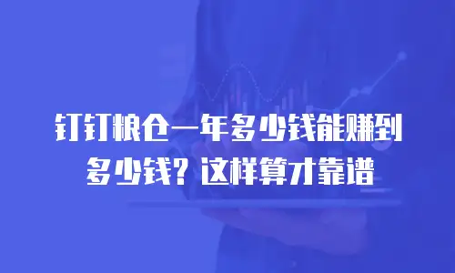 钉钉粮仓一年多少钱能赚到多少钱？这样算才靠谱