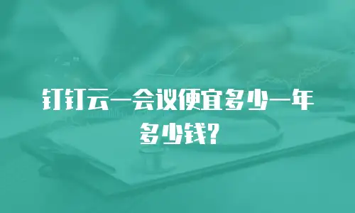 钉钉云一会议便宜多少一年多少钱？