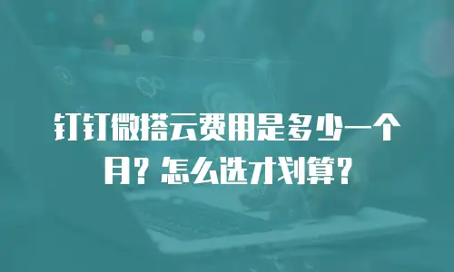 钉钉微搭云费用是多少一个月？怎么选才划算？