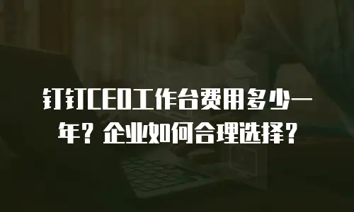 钉钉CEO工作台费用多少一年？企业如何合理选择？