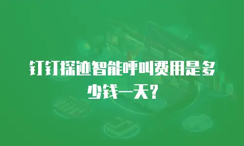 钉钉探迹智能呼叫费用是多少钱一天？