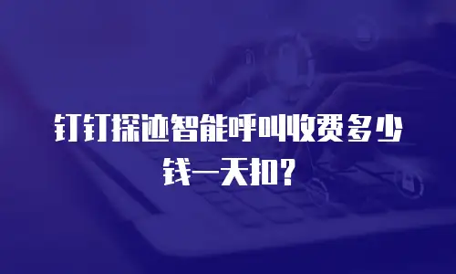 钉钉探迹智能呼叫收费多少钱一天扣？
