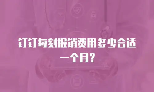 钉钉每刻报销费用多少合适一个月？