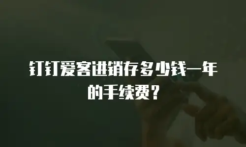 钉钉爱客进销存多少钱一年的手续费？