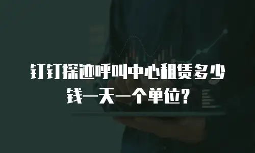 钉钉探迹呼叫中心租赁多少钱一天一个单位？