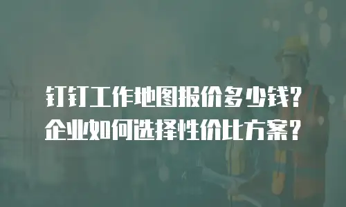 钉钉工作地图报价多少钱？企业如何选择性价比方案？